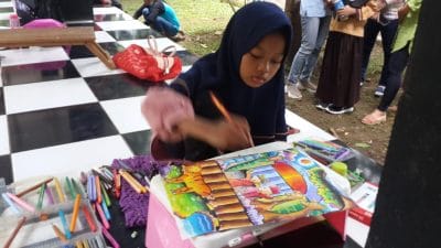 Gelar Lomba Mewarnai, Semarang Zoo Ajak Anak Peduli Kelestarian Lingkungan