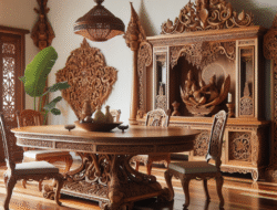 Order meja makan kayu jati Blora Demak desain elegan gratis ongkir