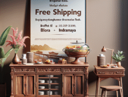 Pesan bufet dan meja kerja jati Blora Indramayu model terbaru promo gratis ongkir