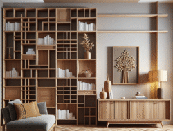 Jual rak buku dan lemari kayu jati Blora Lamongan modern elegan harga terjangkau