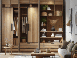 Diskon lemari pakaian dan set ruang tamu jati Blora Jepara desain modern harga ekonomis