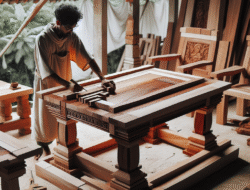 Membuat Meja Kayu Jati yang Kuat dan Elegan di Blora