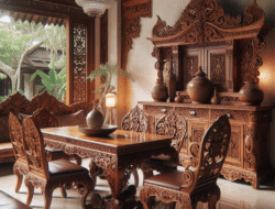 Order kursi makan dan bufet jati Blora Banjarnegara desain elegan gratis ongkir