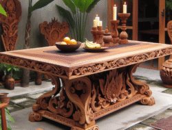 Cari meja makan kayu jati Blora Mojokerto model terbaru promo gratis ongkir