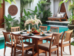 Diskon meja makan dan kursi jati Blora Cirebon harga terbaik